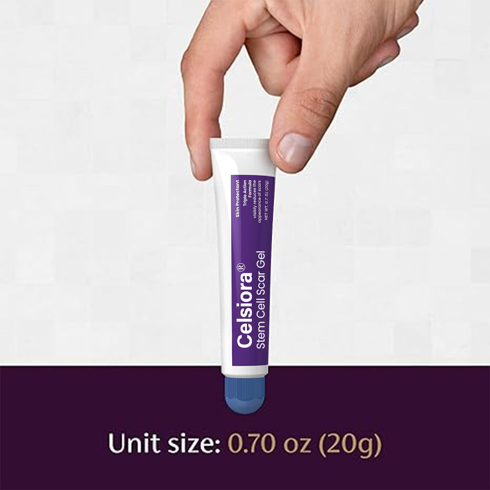 Celsiora® Stem Cell Scar Gel –🗽👨⚕️Treats old and new scars, helps reduce the appearance of scars from acne, surgery, burns, injuries, and stretch marks
