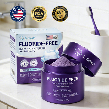 ✅Official Store |🗽Evolvion® Fluoride-Free Nano Hydroxyapatite Tooth Powder👨‍⚕️(Treats periodontitis and mouth ulcers, prevents tooth loss, and repairs gum recession)