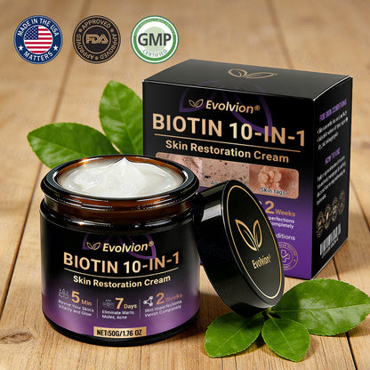 Made and Shipped from USA❤️Evolvion® Biotin 10-in-1 Skin Restoration Cream 🍀