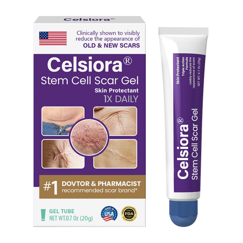 Celsiora® Stem Cell Scar Gel –❤️Treats old and new scars, helps reduce the appearance of scars from acne, surgery, burns, injuries, and stretch marks