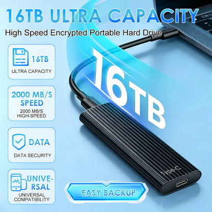 🏆Flash Sale🗽50K+ SOLD! Almost Gone-🔥16TB Large-Capacity Type-C Portable Mini SSD🍇
