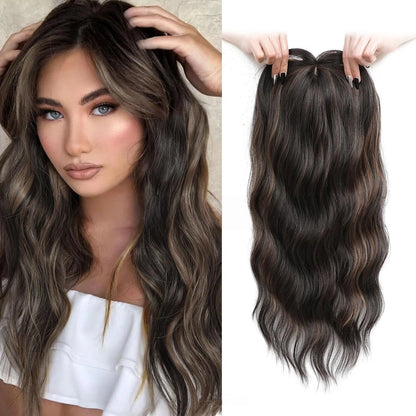 Summer - SVOZK® Wavy Style Lace Front Human Natural Hair Toppers for Women Add Fuller Hair Instantly
