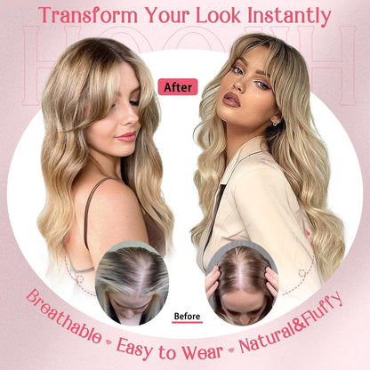 Summer - SVOZK® Wavy Style Lace Front Human Natural Hair Toppers for Women Add Fuller Hair Instantly
