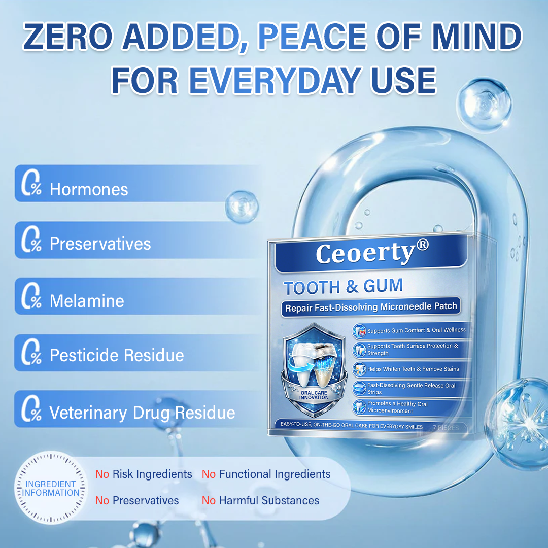 Ceoerty® Tooth & Gum Care Fast-Dissolving Microneedle Patch