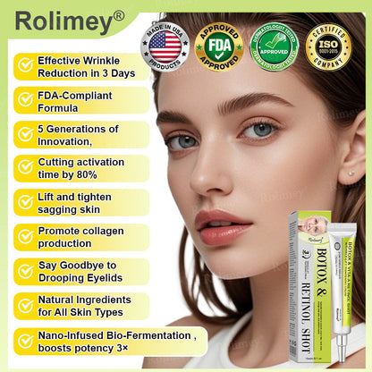 🇺🇸 Made and shipped from the USA 🗽🔖Rolimey® Botox & Vita-A Retinol Shot Wrinkle-Lift Tightening cream - Last Day Promotion 50% OFF