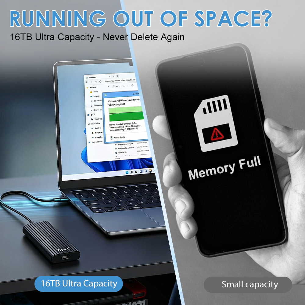 🏆Flash Sale🗽50K+ SOLD! Almost Gone-🔥16TB Large-Capacity Type-C Portable Mini SSD🍇