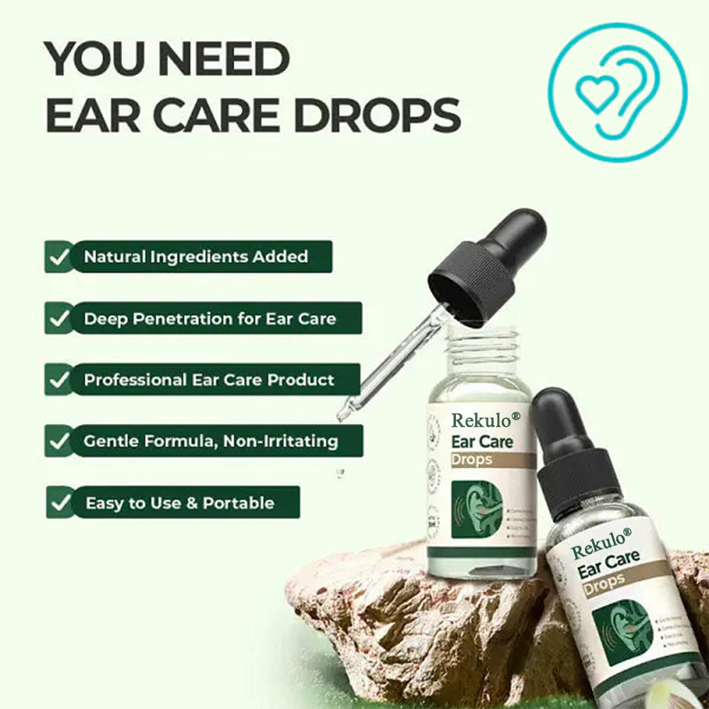 Official Store |🗽Rekulo® Ear Drops – Relieves Tinnitus & Itching | Softens Earwax | Anti-inflammatory & Antifungal | Swimmers Ear Drops For Swimmers | Advanced Ear Care Formula