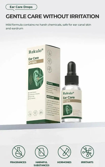 Official Store |🗽Rekulo® Ear Drops – Relieves Tinnitus & Itching | Softens Earwax | Anti-inflammatory & Antifungal | Swimmers Ear Drops For Swimmers | Advanced Ear Care Formula