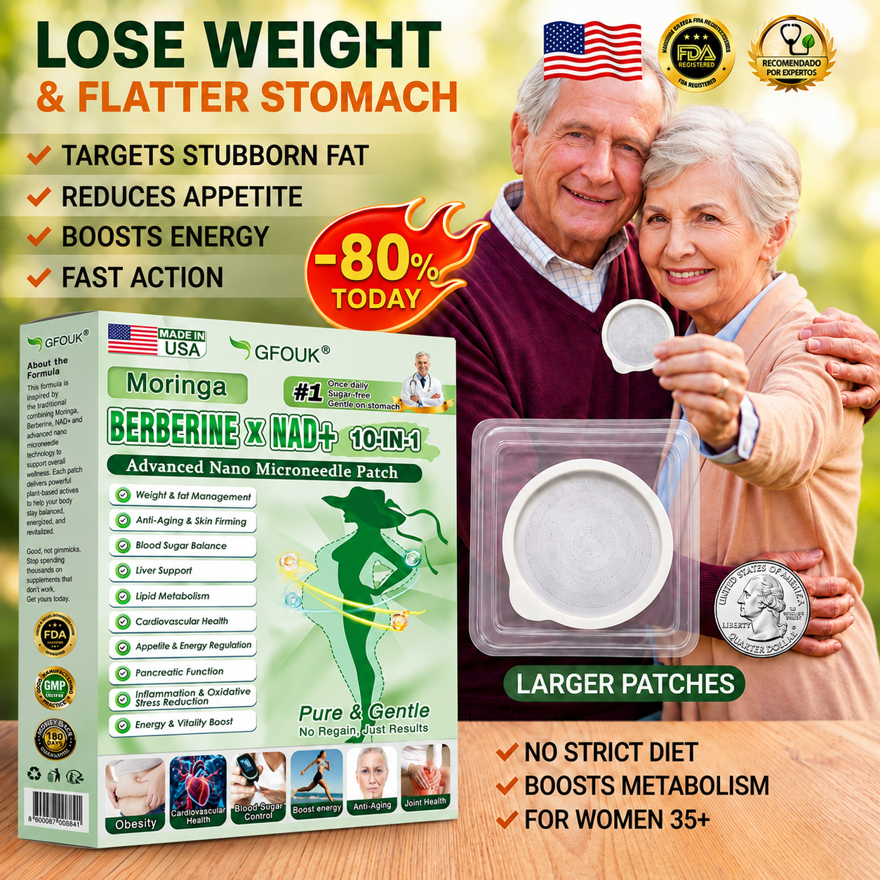 Official Store I🗽GFOUK® NAD+10-in-1 Advanced Nano Microneedle Patch