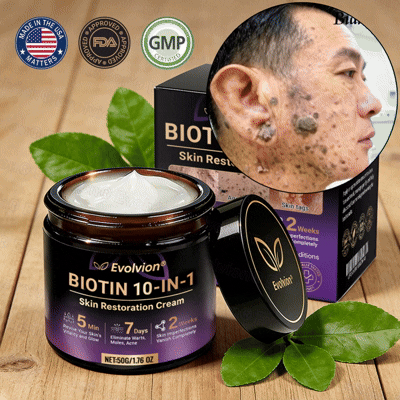Made and Shipped from USA 🗽🔖Evolvion® Biotin 10-in-1 Skin Restoration Cream🍀- Last Day Promotion: 50% OFF