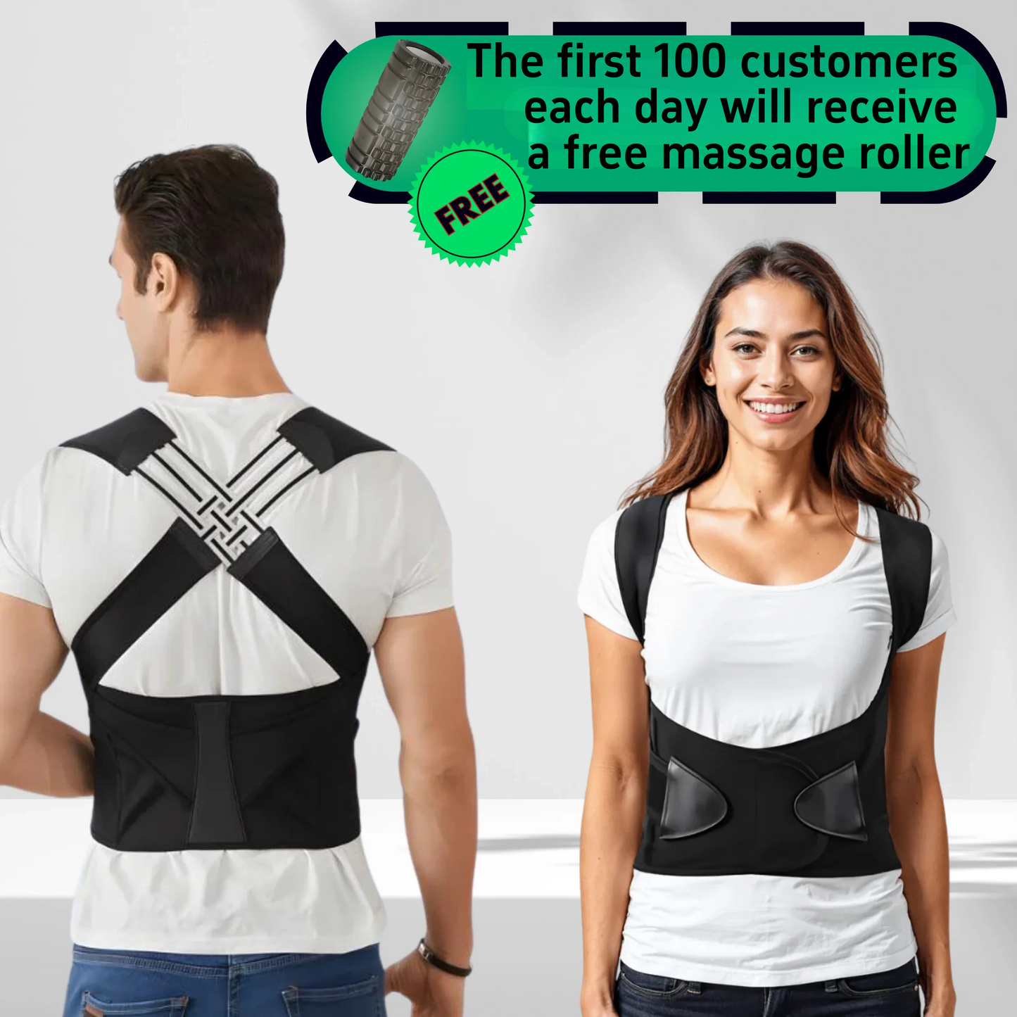 🧍‍♂️Avasoma® |🗽Professional Posture Corrector.Discreetly invisible under clothes for lasting spinal health. Start standing better!