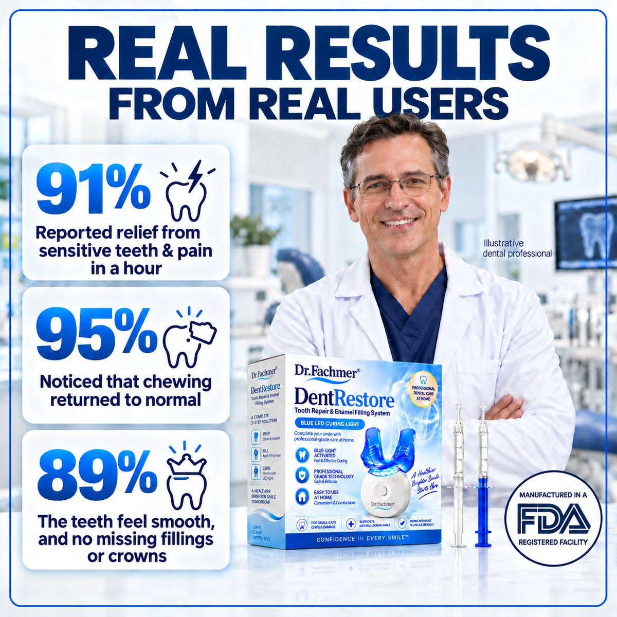 🗽🎁Dr.Fachmer® DentRestore Tooth Repair & Filling System