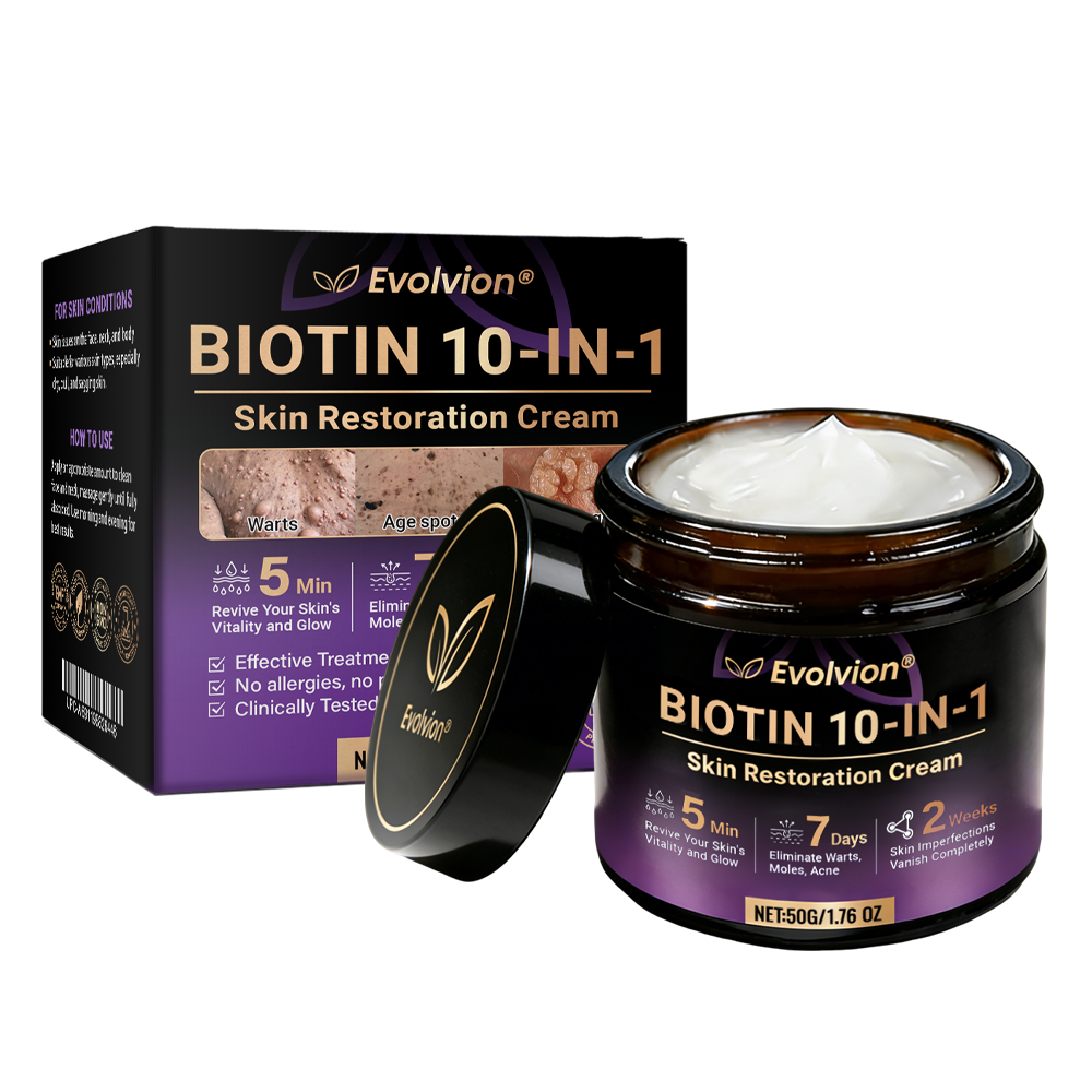 Made and Shipped from USA 🗽🔖Evolvion® Biotin 10-in-1 Skin Restoration Cream🍀- Last Day Promotion: 50% OFF