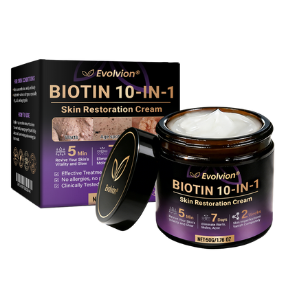 Made and Shipped from USA 🗽🔖Evolvion® Biotin 10-in-1 Skin Restoration Cream🍀- Last Day Promotion: 50% OFF